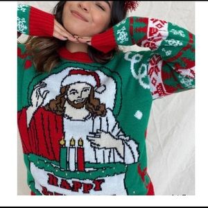 Happy Birthday Jesus Sweater NEW
